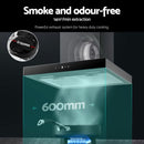 Devanti 600mm Range Hood 60cm Rangehood Glass Stainless Steel-4