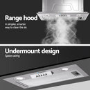 Devanti 520mm Range Hood 52cm Rangehood Stainless Steel-4