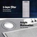 Devanti 520mm Range Hood 52cm Rangehood Stainless Steel-9
