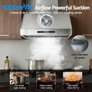 Devanti 900mm Range Hood 3-Speed Fan LED Display Remote Control-5