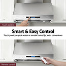 Devanti 900mm Range Hood 3-Speed Fan LED Display Remote Control-6