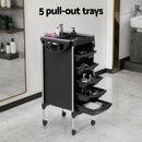 Embellir Salon Trolley Cart Spa Beauty Rolling Tray Hairdressing Storage 6 Tiers-5