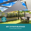 Instahut Waterproof Shade Sail Shade cloth Triangle Canopy 220GSM 4x4x4m-5