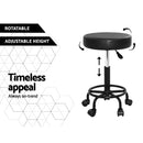 Artiss 2x Salon Stool Round Swivel Chair-4