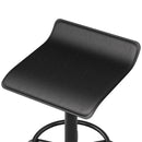 Artiss Salon Stool Square Swivel Chair Black-3