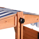 Keezi Kids Sandpit Wooden Canopy Sandbox With Cover Funnel Outdoor Toys 110cm-4