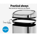 Devanti 68L Motion Sensor Bin Rubbish Automatic Silver-5