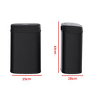 Devanti 50L Sensor Bin Motion Rubbish Automatic Black-2