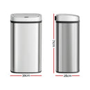 Devanti 60L Sensor Bin Motion Rubbish Automatic Silver-2