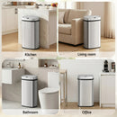 Devanti 60L Sensor Bin Motion Rubbish Automatic Silver-7