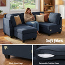 Artiss Modular Sofa Chaise Set 5-seater Dark Grey-4
