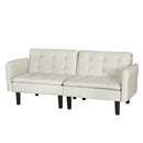 Artiss Sofa Bed 3 Seater Tufted Faux Linen Beige-1
