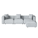 Artiss Modular Sofa Chaise Set 4-Seater Grey-3