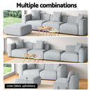 Artiss Modular Sofa Chaise Set 4-Seater Grey-4