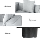 Artiss Modular Sofa Chaise Set 4-Seater Grey-5