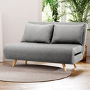 Artiss Sofa Bed 2 Seater Convertible Couch Recliner Lounge Chair Linen-7