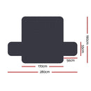 Artiss Sofa Cover Couch Covers 3 Seater Easy to Clean Dark Grey-2