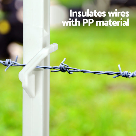 Giantz Electric Fence Posts 20pcs Electric Fence Poly White