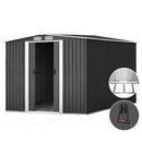 Giantz Garden Shed 2.58x3.14M w/Metal Base Sheds Outdoor Storage Workshop Shelter Sliding Door-8