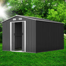 Giantz Garden Shed 2.6x3.9M w/Metal Base Sheds Outdoor Storage Workshop Tool Shelter Sliding Door-7