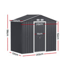 Giantz Garden Shed Outdoor Storage 2.15x1.3M Tool Workshop House Shelter Sliding Door-2