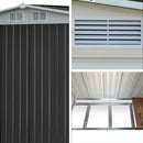 Giantz Garden Shed 2.58x2.07M w/Metal Base Sheds Outdoor Storage Double Door Tool-6