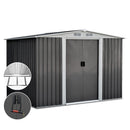 Giantz Garden Shed 2.58x2.07M w/Metal Base Sheds Outdoor Storage Double Door Tool-8