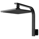 Cefito 8'' Rain Shower Head Wall Arm Square High Pressure Black-3