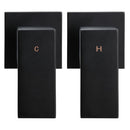 Cefito 8'' Rain Shower Head Wall Arm Square High Pressure Twins Tap Black-3