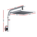 Cefito 8'' Rain Shower Head Wall Arm Square High Pressure Chrome-2