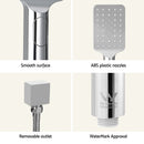 Handheld Shower Head Set 3.1'' High Pressure Silver-5