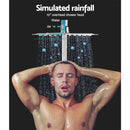 Cefito 10'' Rain Shower Head Set Handheld Square High Pressure Chrome-3