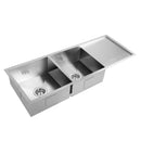 Cefito Kitchen Sink 111X45CM Stainless Steel Basin Double Bowl Silver-1