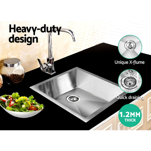 Cefito Kitchen Sink 45X39CM Stainless Steel Basin Single Bowl Silver