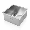 Cefito Kitchen Sink 51X45CM Stainless Steel Basin Single Bowl Silver-1