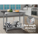 Cefito 1219 x 610mm Commercial Stainless Steel Kitchen Bench-4