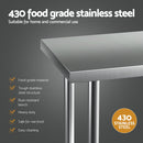 Cefito Stainless Steel Kitchen Benches Work Bench 610x457mm 430-4