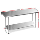 Cefito 1829 x 762mm Commercial Stainless Steel Kitchen Bench-2