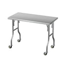 Cefito Stainless Steel Kitchen Benches Work Bench Wheels 122X61CM 430-4