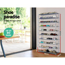 Artiss Shoe Rack Cabinet Stackable 10-Tier Grey-5