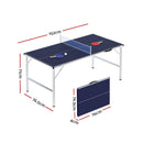 Everfit Table Tennis Ping Pong Table Portable Foldable Family Game Home Indoor-2