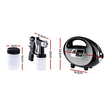 Professional Spray Tan Machine Sunless Tanning Gun Kit HVLP System Black - 0