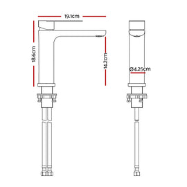 Bathroom Basin Mixer Tap Brass Faucet Vanity Laundry Sink Chrome - 0