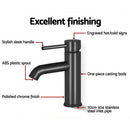 Cefito Bathroom Basin Mixer Tap Round Brass Faucet Vanity Laundry Black-6