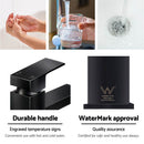 Cefito Bathroom Basin Mixer Tap Square Tall Faucet Vanity Laundry Black-7