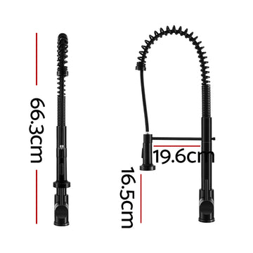 Cefito Kitchen Mixer Tap Pull Down 2 Modes Sink Faucet Basin Laundry Black - 0