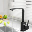 Cefito Kitchen Mixer Tap Mixer Square Sink Faucet Basin Laundry Black-8