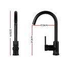 Cefito Kitchen Mixer Tap Mixer Round Sink Faucet Basin Laundry Black-2