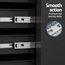 Giantz 15 Drawers Tool Chest Trolley Toolbox 2-in-1 Storage Black-6