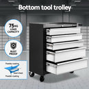 Giantz 15 Drawers Tool Chest Trolley Toolbox 2-in-1 Storage Black& Grey-4